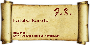 Faluba Karola névjegykártya